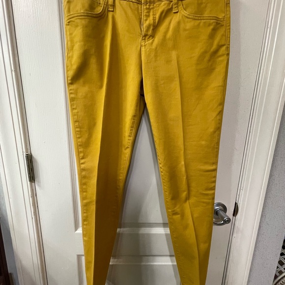Tommy Hilfiger Mustard Yellow Skinny Pants size 10 with 3% spandex - Picture 1 of 12